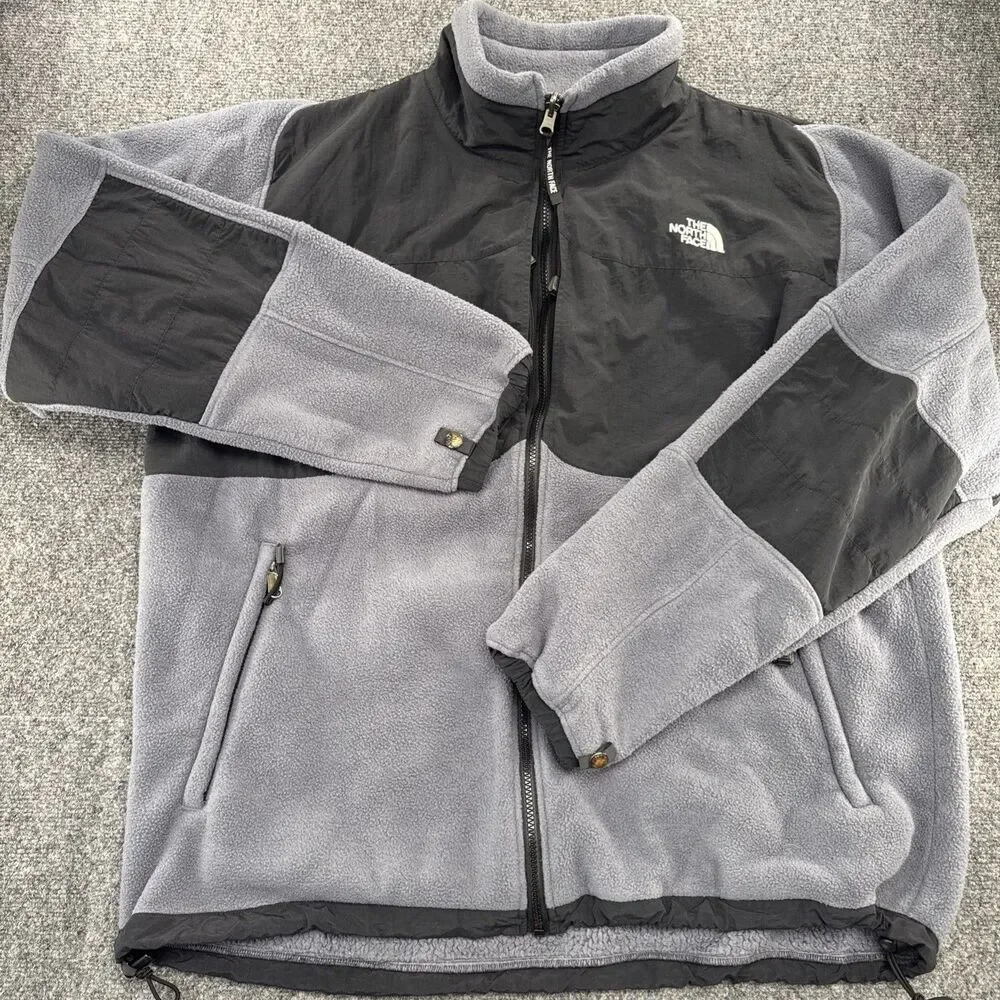 The North Face Men’s XXL Gray Black Full Zip Fleece Jacket Style B8052